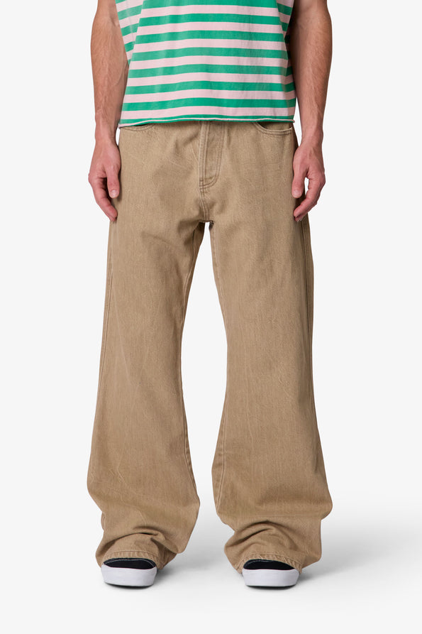 RETROFOLD  WASHED KICK FLARE DENIM