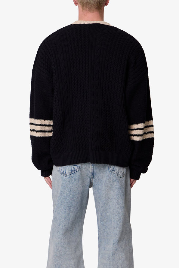 RETROFOLD  COLLEGIATE CARDIGAN SWEATER