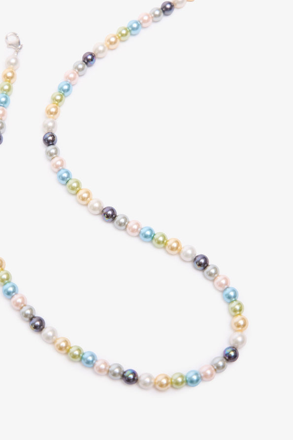 RETROFOLD  COLORED PEARL NECKLACE JEWELRY