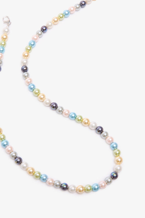 RETROFOLD  COLORED PEARL NECKLACE JEWELRY