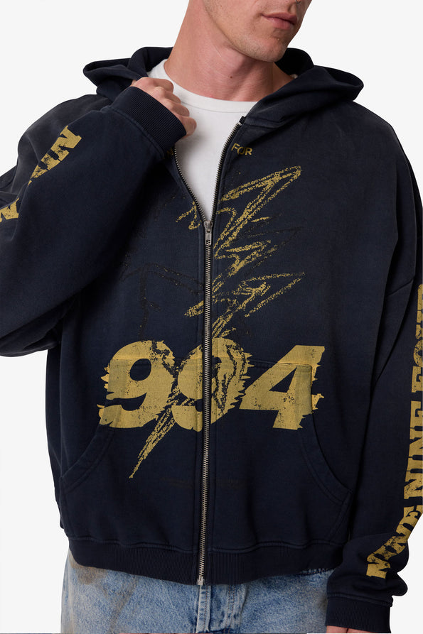 RETROFOLD  QUIET ZIP UP HOODIE