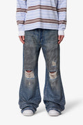 RETROFOLD RHINESTONE KICK FLARE DENIM