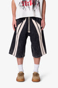 RETROFOLD  ULTRA BAGGY STRIPE TWILL SHORTS