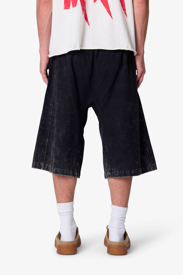 RETROFOLD  ULTRA BAGGY STRIPE TWILL SHORTS