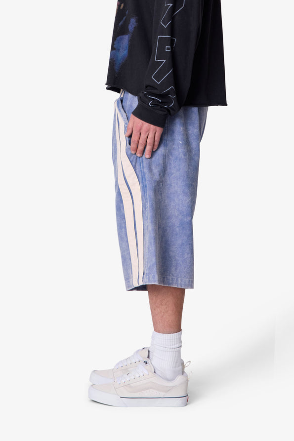 RETROFOLD  ULTRA BAGGY STRIPE TWILL SHORTS