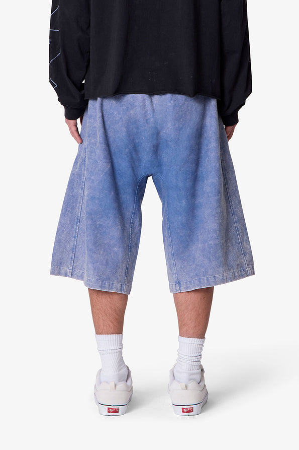 RETROFOLD  ULTRA BAGGY STRIPE TWILL SHORTS
