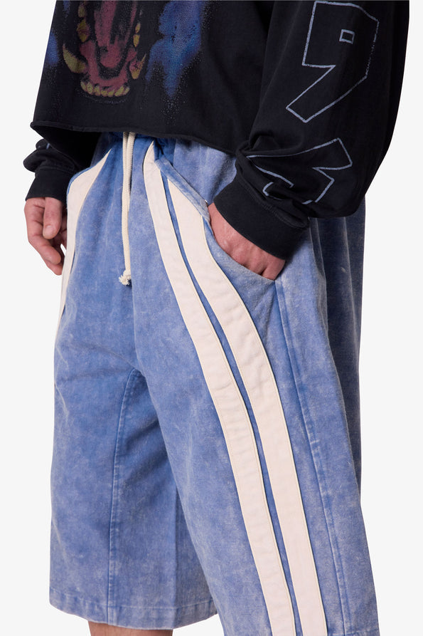 RETROFOLD  ULTRA BAGGY STRIPE TWILL SHORTS