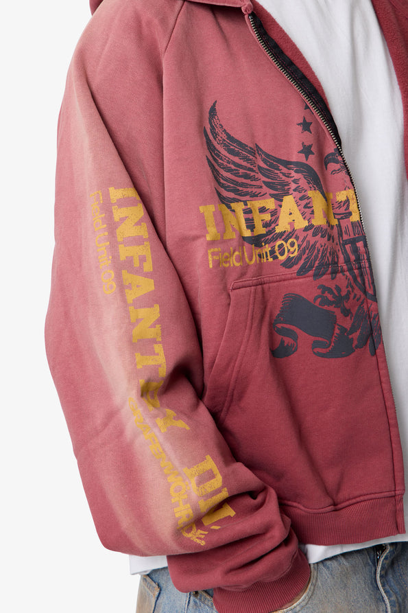 RETROFOLD  WASHED INFANTRY HOODIE